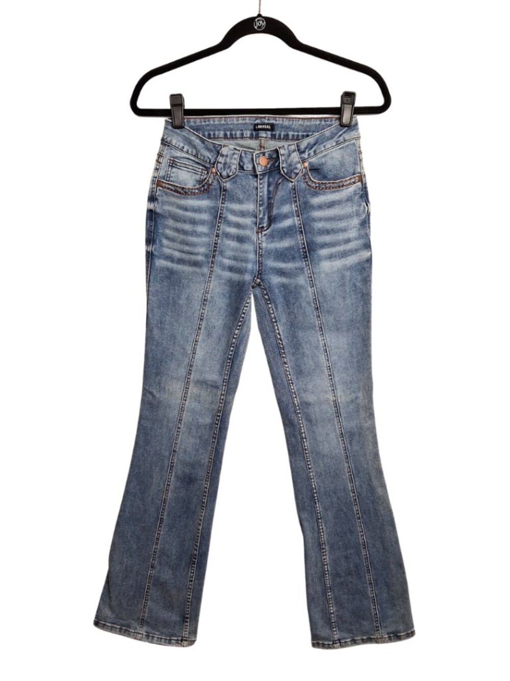 FLAMINGALS High Rise Jeans Light Medium Blue Wash Small